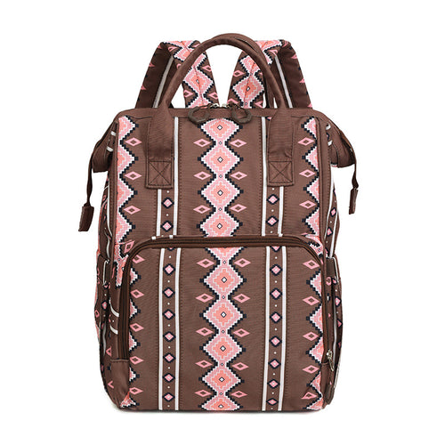 Geometric Patterned Travel Backpack