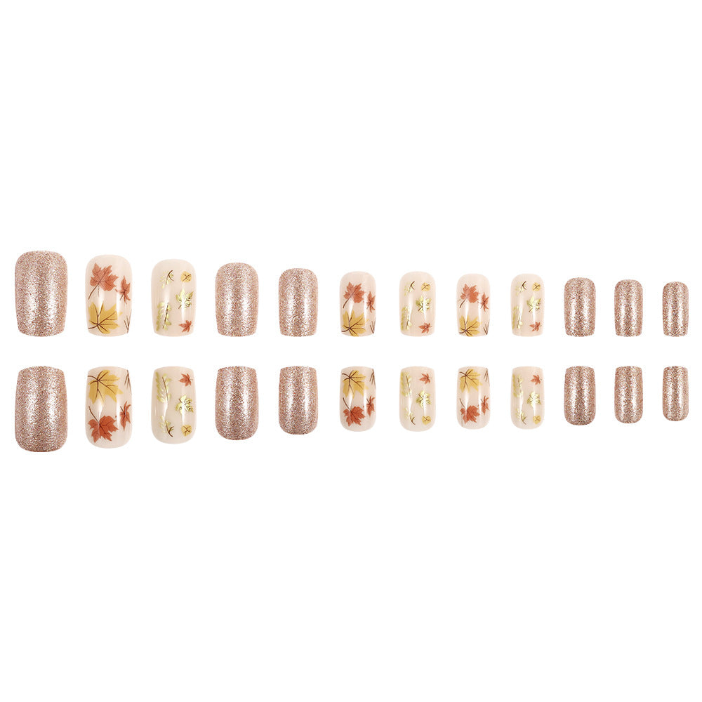 Artistic Autumn-Themed Press-On Nails Bowlift