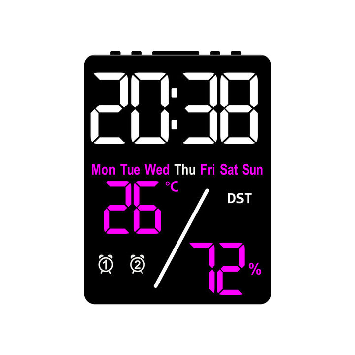 Digital Alarm Clock with Hygrometer and Temperature Display Bowlift