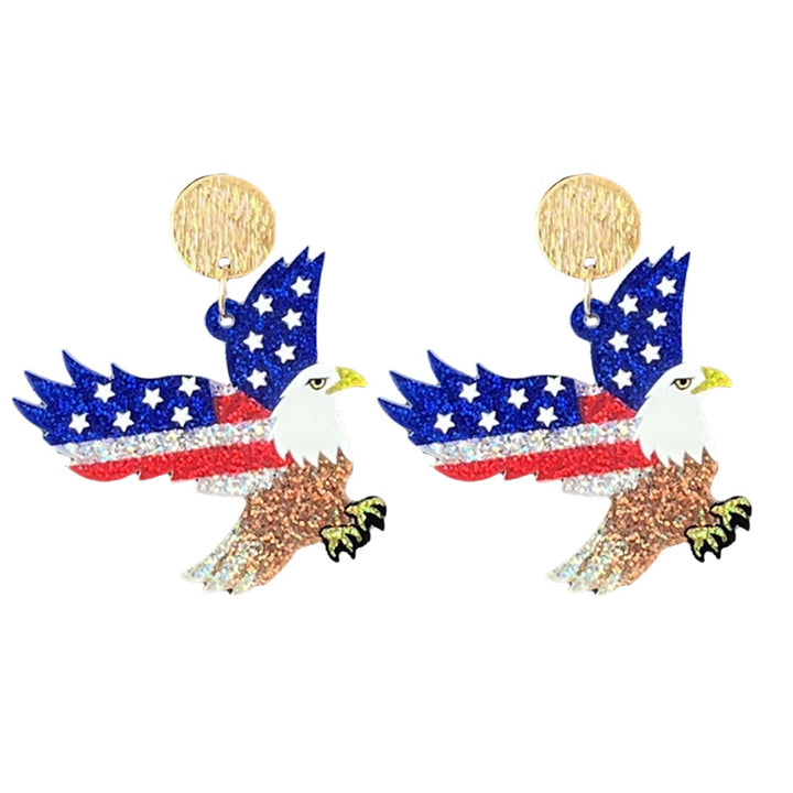 Women's shimmering statement earrings with star and fireworks design made of acrylic Bowlift