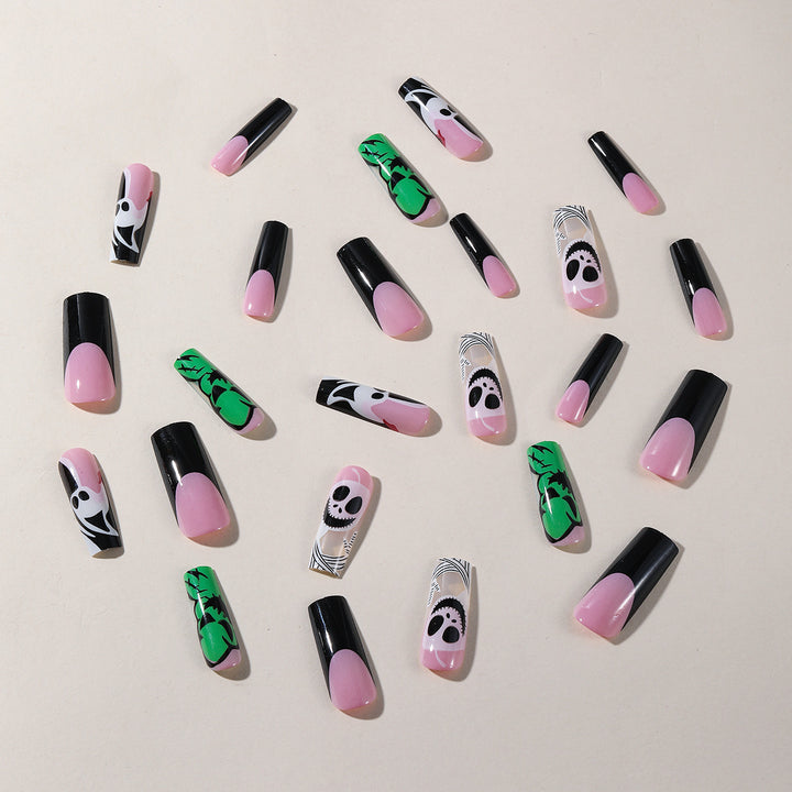 Whimsical Skull Art Nail Extensions Bowlift