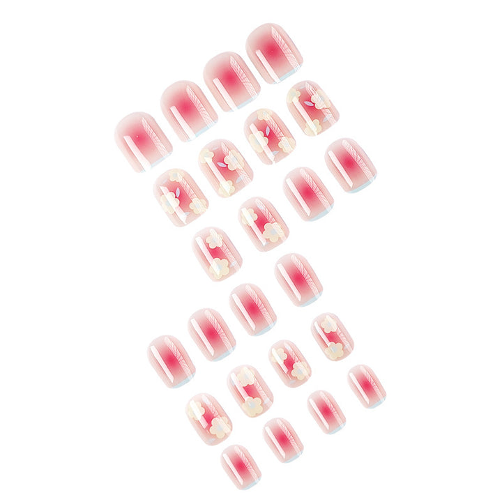 Artistic gel nails with delicate floral designs Bowlift