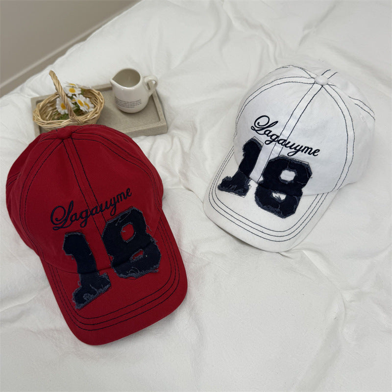 Men's Distressed Denim Baseball Cap Bowlift 1783921779