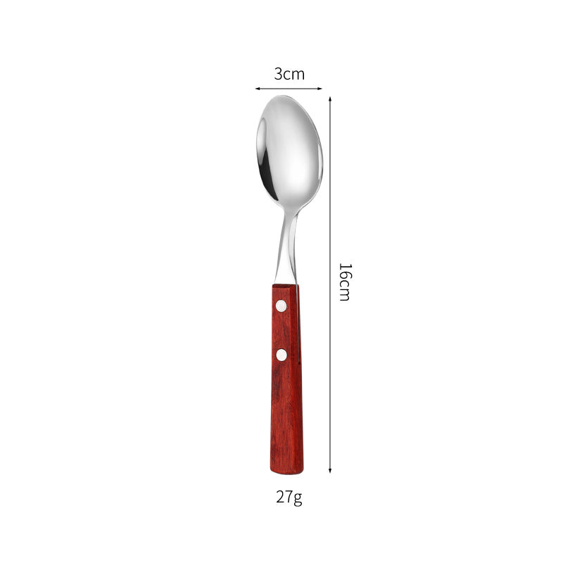 Dessert spoon with ergonomic wooden handle Bowlift