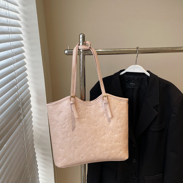 Textured Leather Tote Bowlift