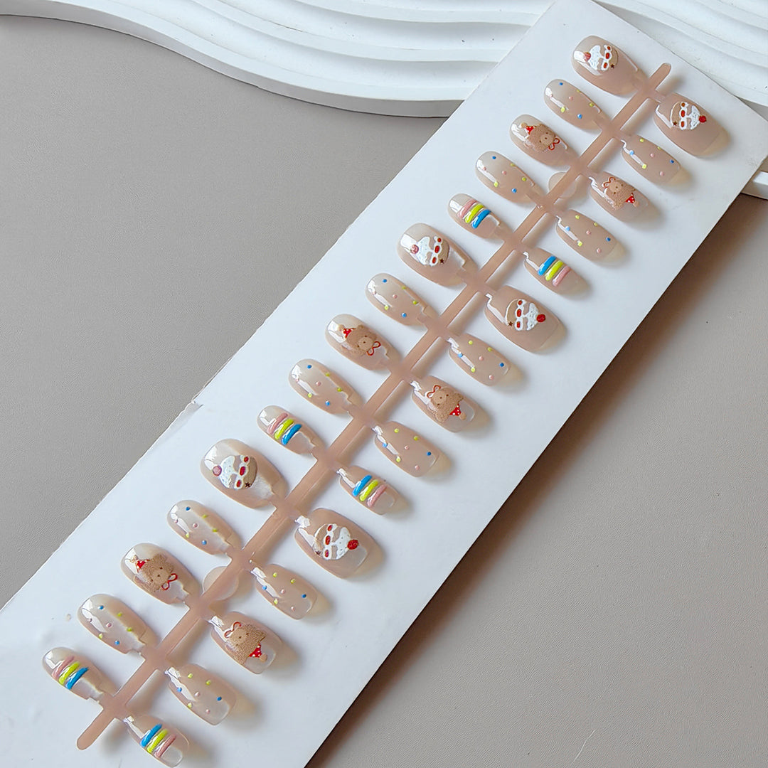 Creative Art Nail Design with Colorful Animal Design Bowlift