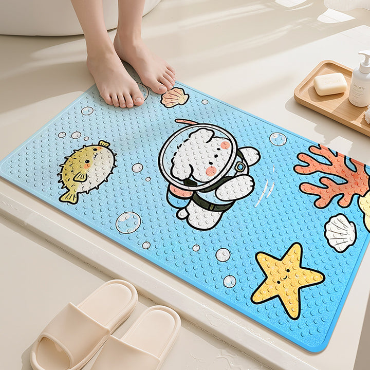 Playful Dog-Themed Bath Mat Bowlift