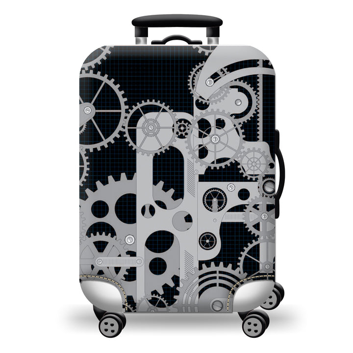 Hard Shell Luggage with Earth Design Bowlift