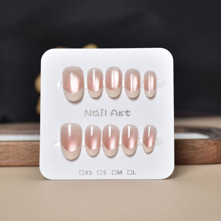 Luxury French Tip Press-On Nails Bowlift