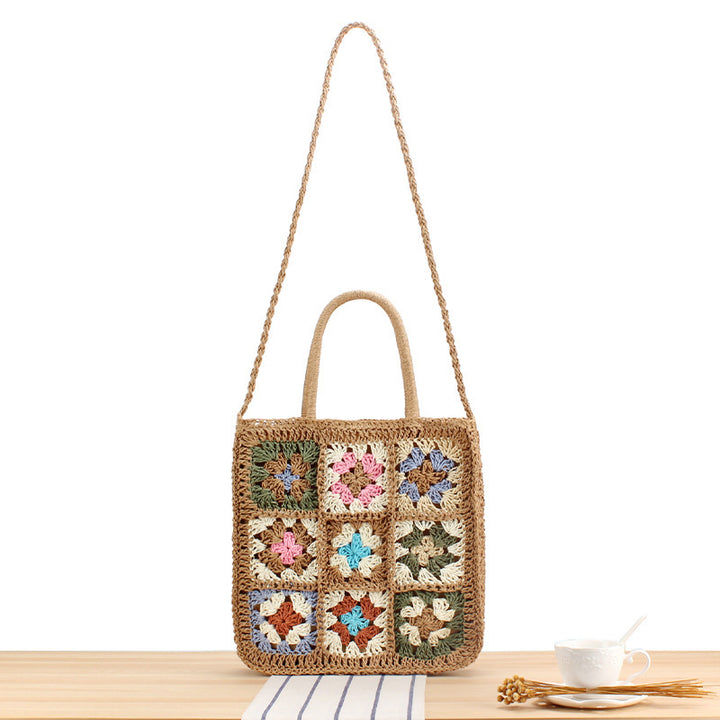 Hand-knotted tote bag with floral inspiration design Bowlift