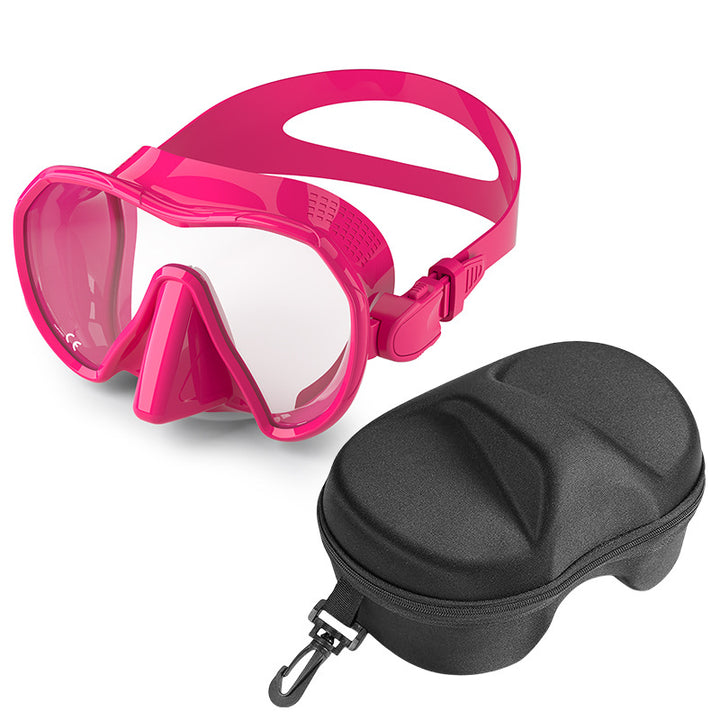 Diving mask with wide field of vision and comfortable wearing comfort Bowlift