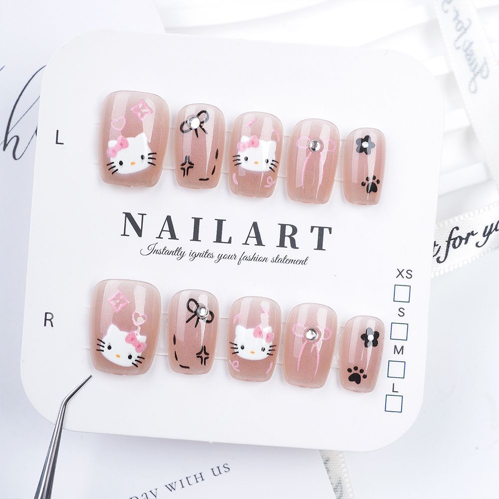 Creative Thematic Press-On Nail Set Bowlift