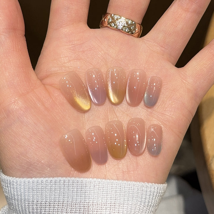 Acrylic Nail Set with Gradient Bowlift