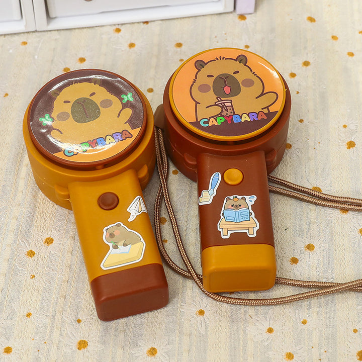 Women's Portable Mini Fan in Playful Capybara Design Bowlift