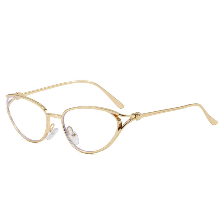 Trendy Cat-Eye Sunglasses with Metallic Frame Bowlift