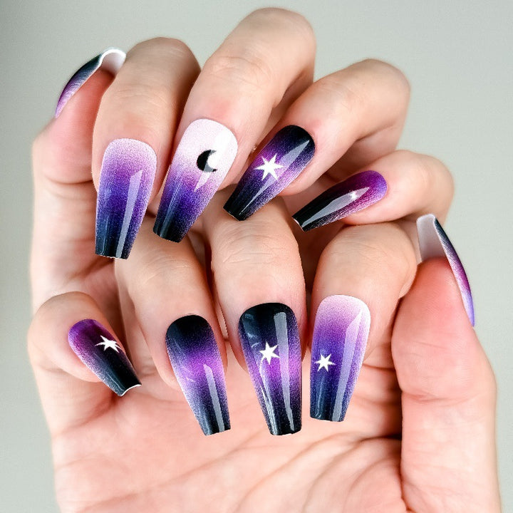 Artificial Nail Set with Cheerful Spring Design Bowlift