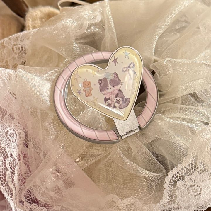Heart-shaped hand mirror Bowlift
