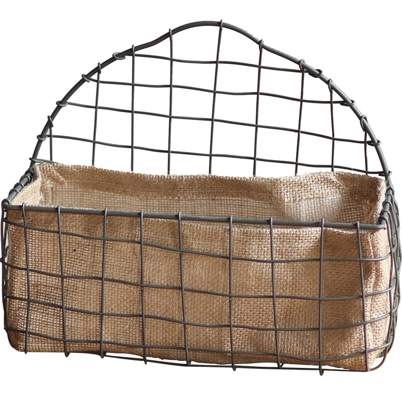 Decorative wire basket with jute bag Bowlift