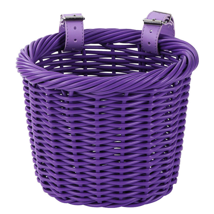 Unisex storage basket with elegant leather handles Bowlift