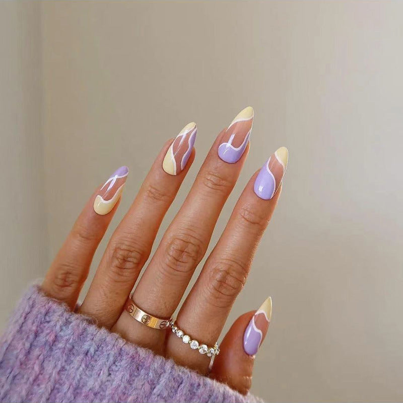 Artistic Abstract Nail Art Extensions Bowlift