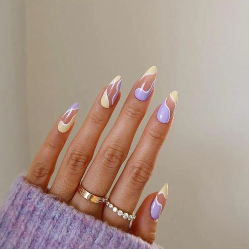Artistic Abstract Nail Art Extensions Bowlift
