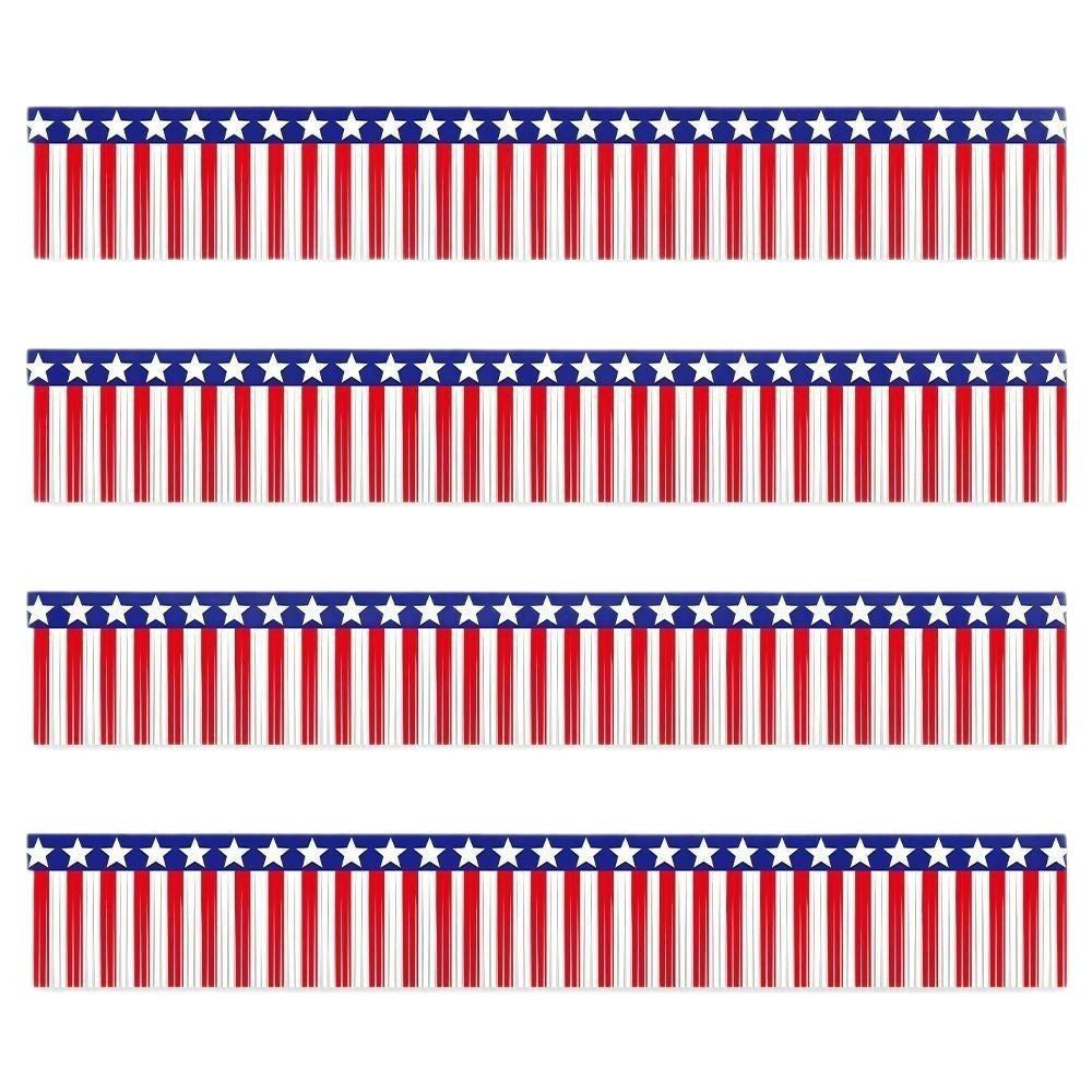 Unisex decorative table fringe set with star border and long fringes for party and event decoration Bowlift