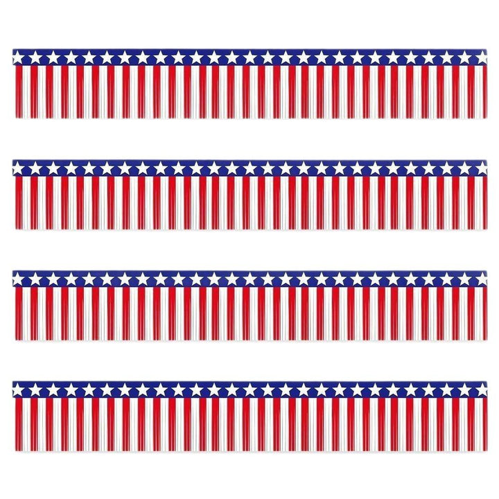 Unisex decorative table fringe set with star border and long fringes for party and event decoration Bowlift