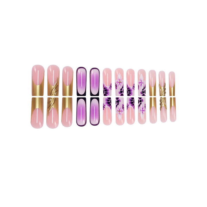 Floral Acrylic Nail Art Extensions Bowlift