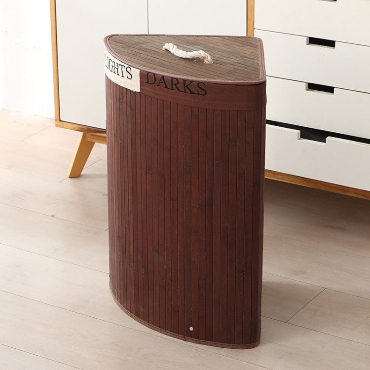 Premium laundry basket with dividers and handcrafted bamboo frame Bowlift