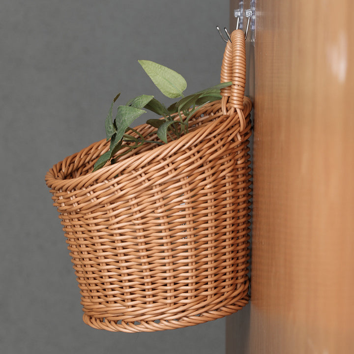 Handcrafted Wicker Storage Basket Bowlift