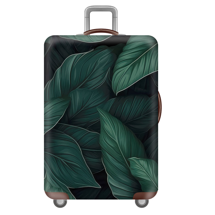 Unisex non-elastic suitcase cover with tropical leaf pattern, stretch protective cover for hard shell and soft case Bowlift