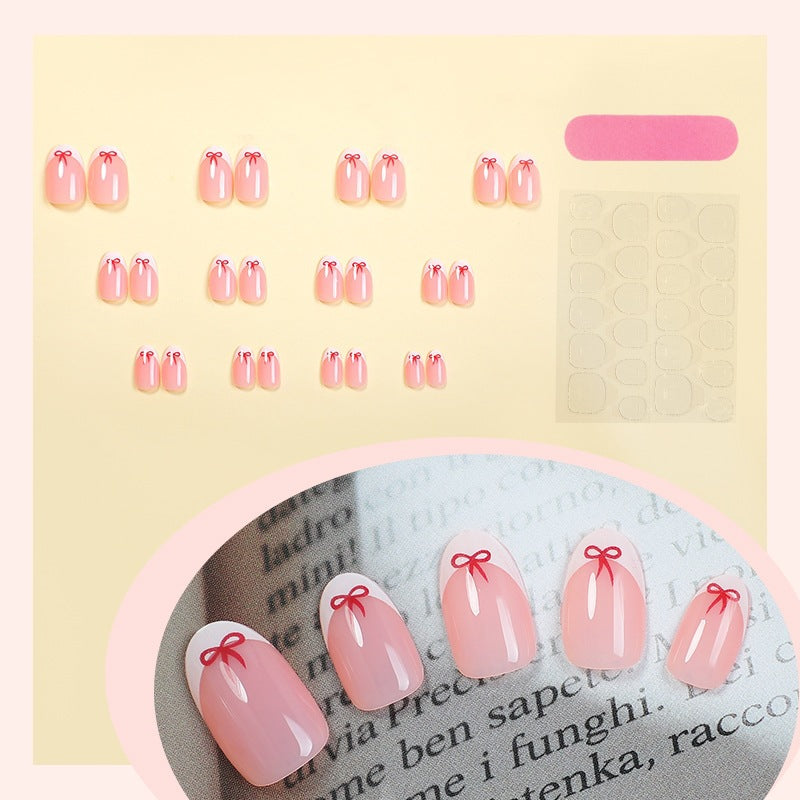 Nail art set with delicate bow designs Bowlift