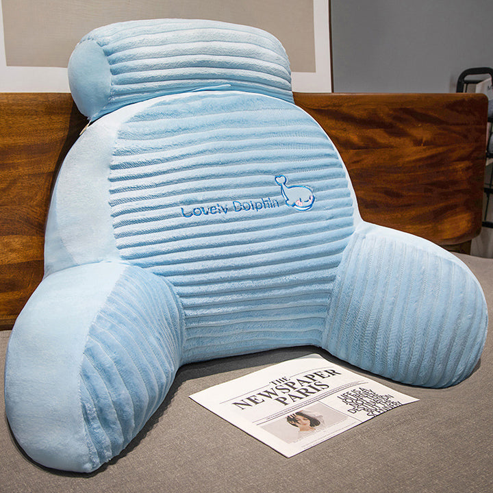 Plush back support pillow in toast design Bowlift
