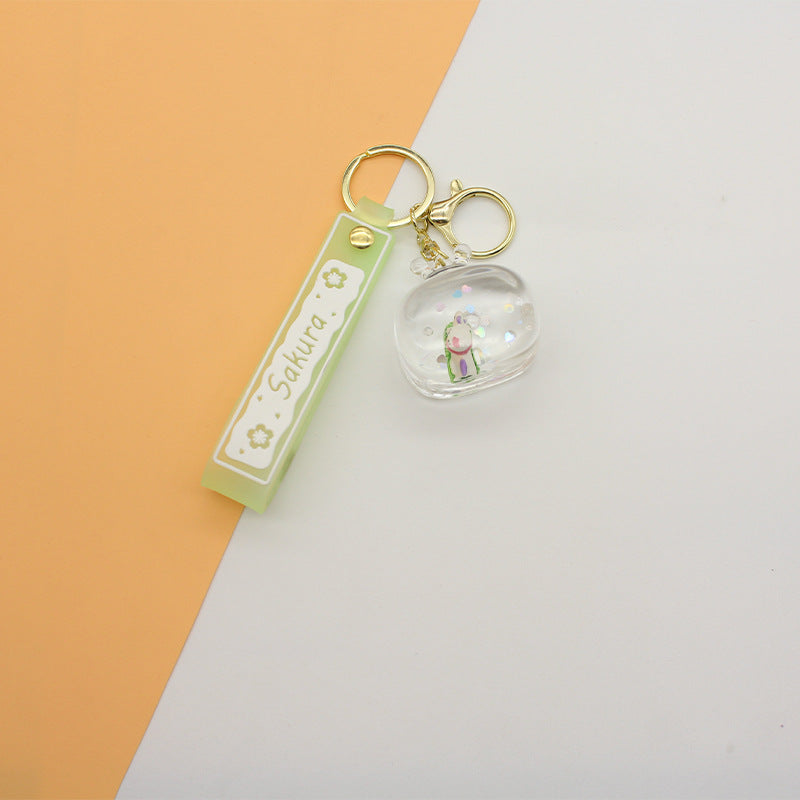 Unisex keychain with detailed water motif Bowlift