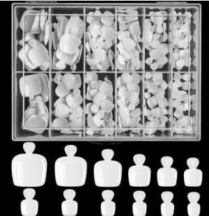 Premium Glossy Press-On Pedicure Set Bowlift