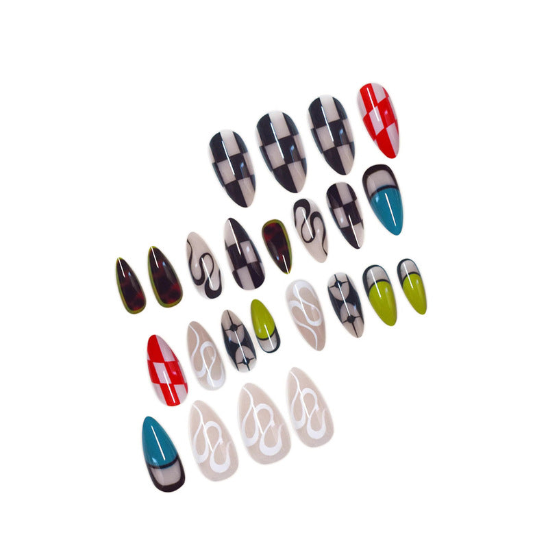 Abstract Artistic Press-On Nail Set Bowlift