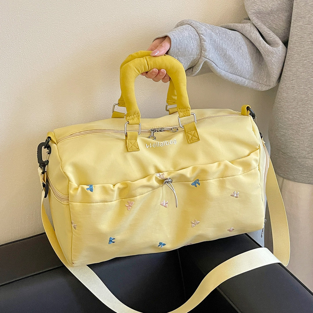 Multifunctional Embroidered Duffel Bag Bowlift