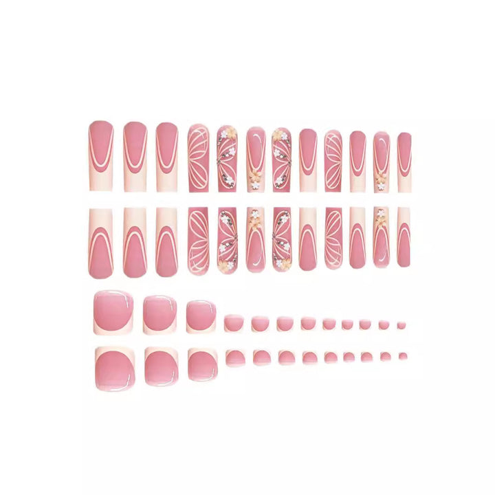 Premium Luxury Floral Nail Art Set Bowlift