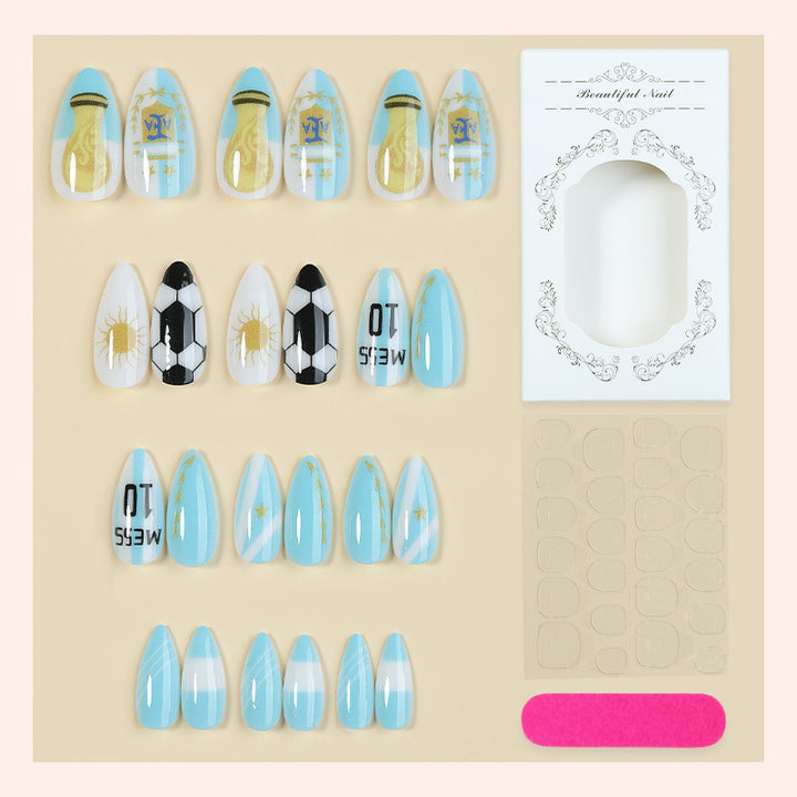 Creative nail art set with football theme Bowlift