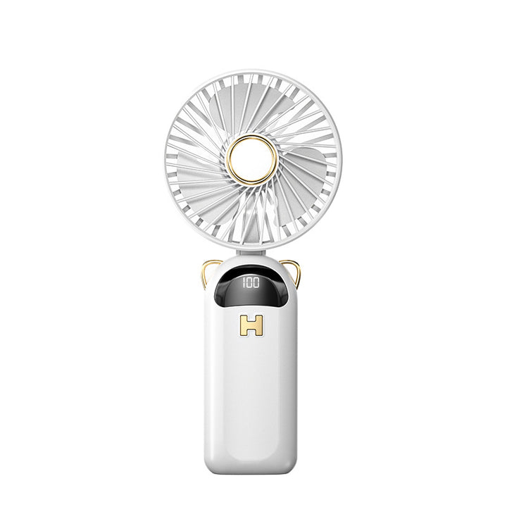 Women’s Portable Handheld Fan with LED Display Bowlift