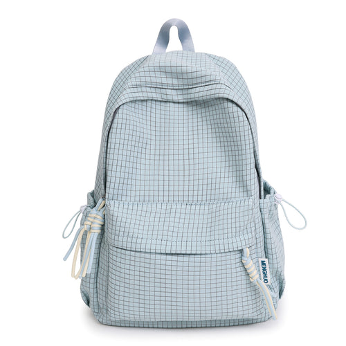 Versatile Lightweight Grid Pattern School Backpack Bowlift