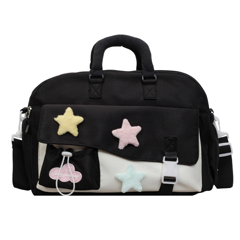 Fashionable Tote Bag With Colorful Applications Bowlift