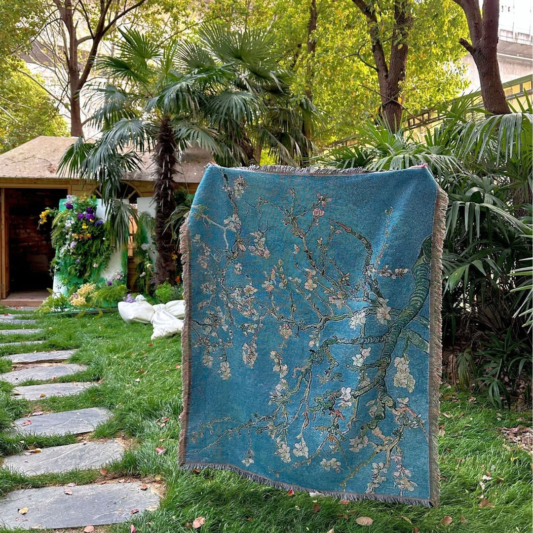 Artful Nature-Inspired Throw Blanket