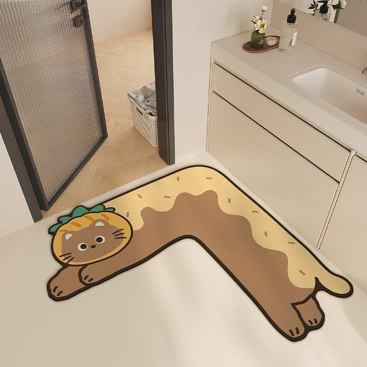 Cute Animal-Themed Bath Mat Bowlift