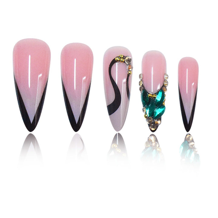 Glamorous Stiletto Nail Extensions Bowlift