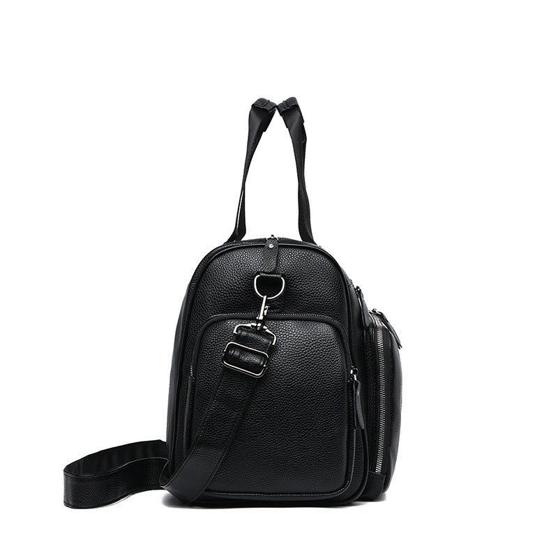 Premium Leather Weekend Duffle Bag Bowlift