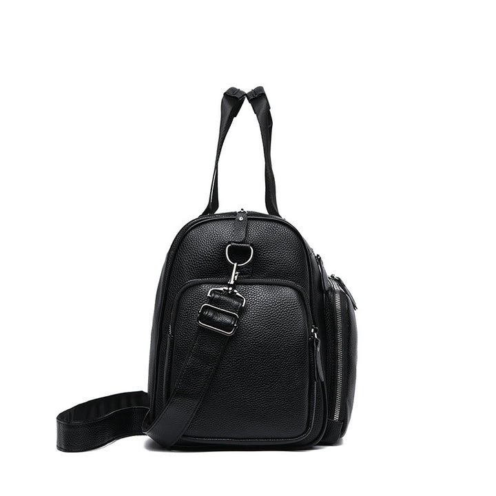 Premium Leather Weekend Duffle Bag Bowlift
