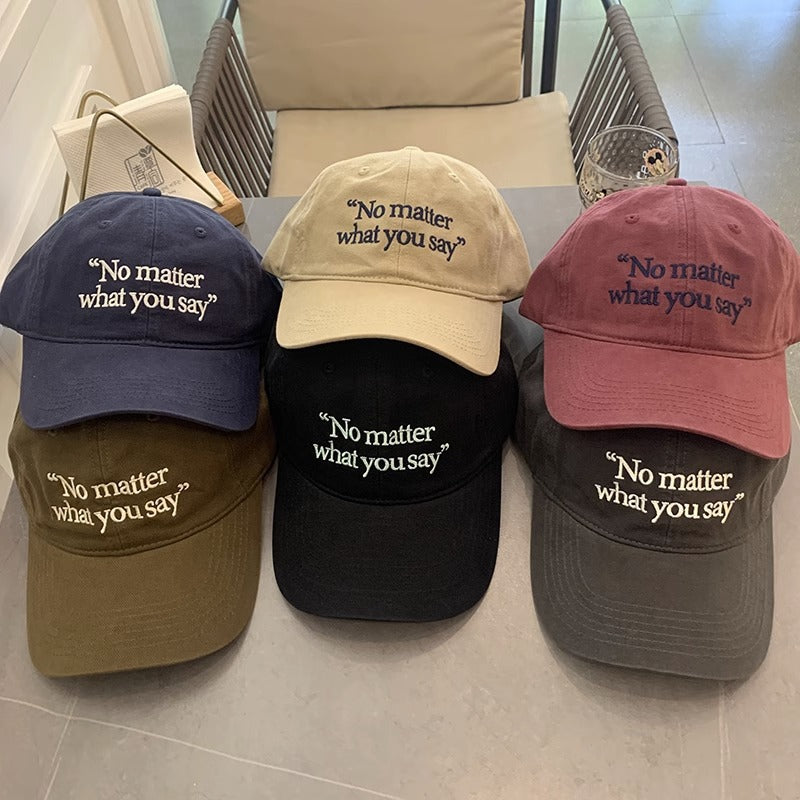 Women's Embroidered Motivational Phrase Baseball Cap Bowlift