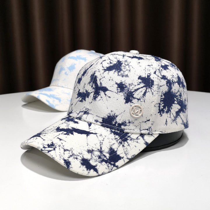 Women's Stylish Splatter Print Baseball Cap Bowlift