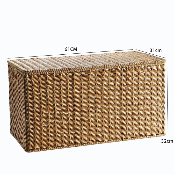 Unisex storage basket made of natural material with practical handles Bowlift